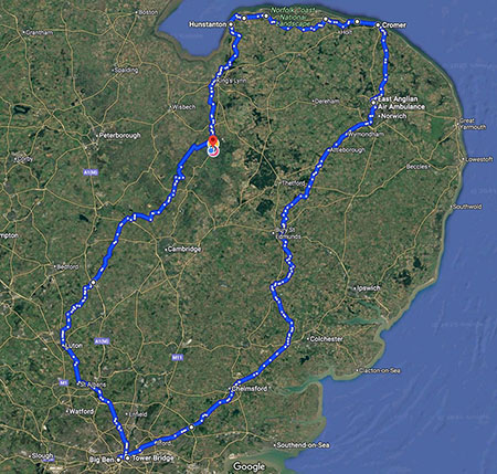 The big ride route